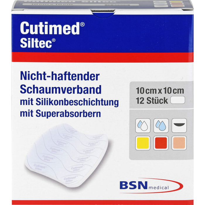 Cutimed Siltec 10x10cm, 12 St KOM