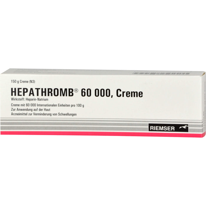 RIEMSER Hepathromb 60 000 Creme zur Verminderung von Schwellungen, 150 g Cream