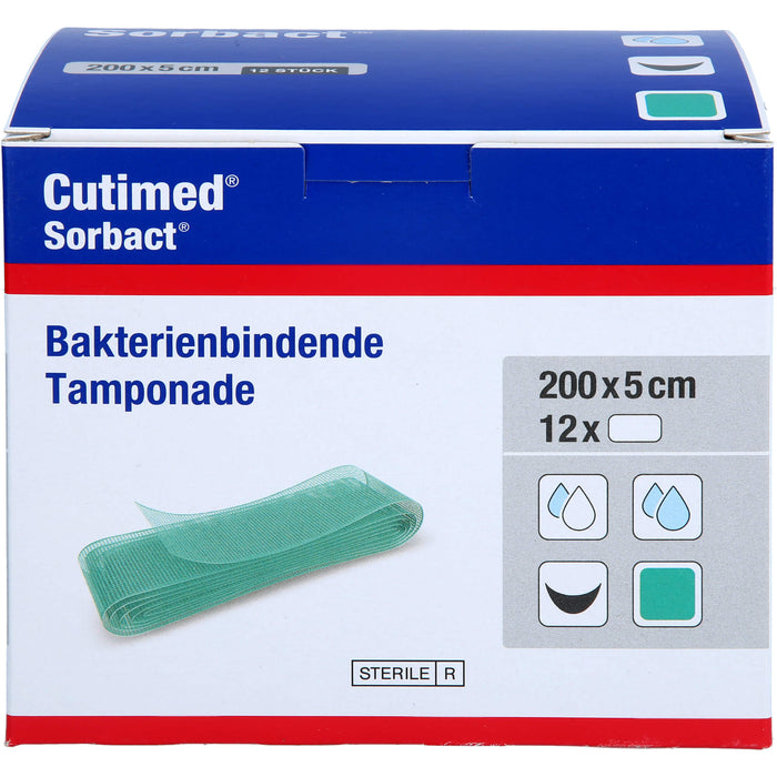 Cutimed Sorbact Tamponaden 5x200cm, 12 St TPO