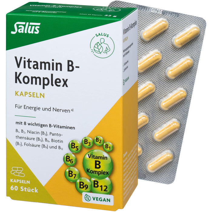 Salus Vitamin-B-Komplex Kapseln für Energie und Nerven, 60 pc Capsules