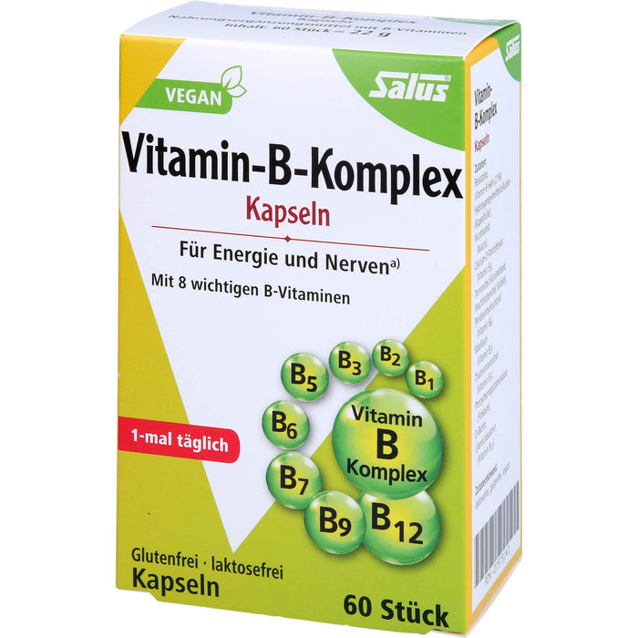 Salus Vitamin-B-Komplex Kapseln für Energie und Nerven, 60 pcs. Capsules