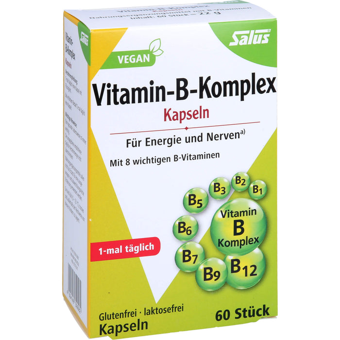 Salus Vitamin-B-Komplex Kapseln für Energie und Nerven, 60 pc Capsules