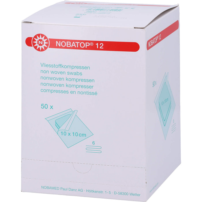 NOBATOP 12 10x10CM 5 STERILE KOMPRESSEN PRO SET, 50X2 St KOM