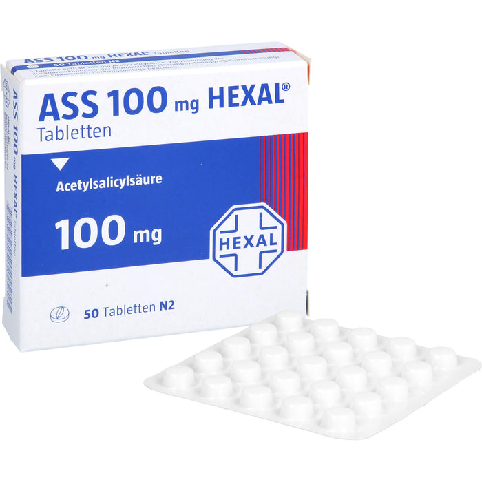 ASS 100 mg HEXAL Tabletten, 50 pcs. Tablets