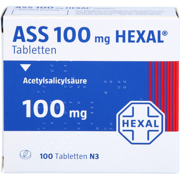 ASS 100 mg HEXAL Tabletten, 100 pcs. Tablets