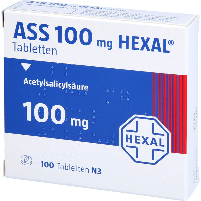 ASS 100 mg HEXAL Tabletten, 100 pc Tablettes