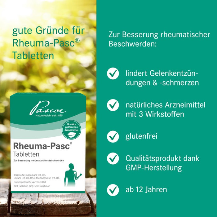 Rheuma-Pasc Tabletten bei rheumatischen Beschwerden, 100 pcs. Tablets