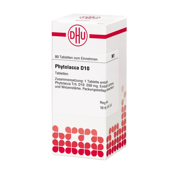 DHU Phytolacca D10 Tabletten, 80 St. Tabletten