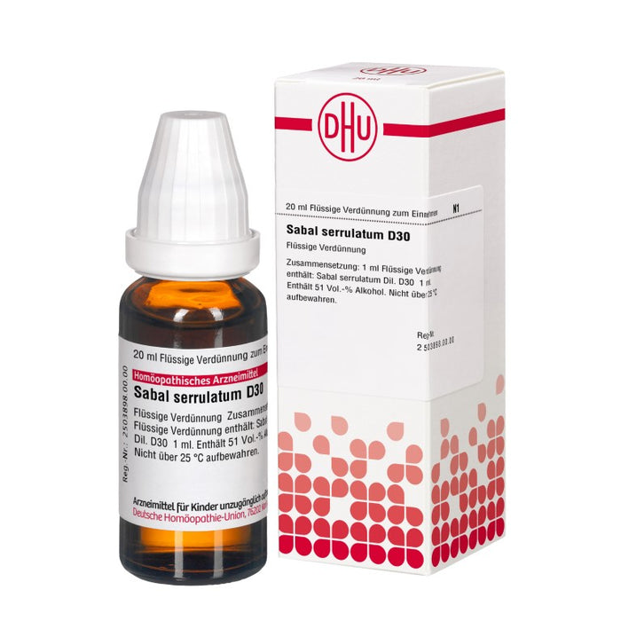 Sabal serrulatum D30 DHU Dilution, 20 ml Lösung