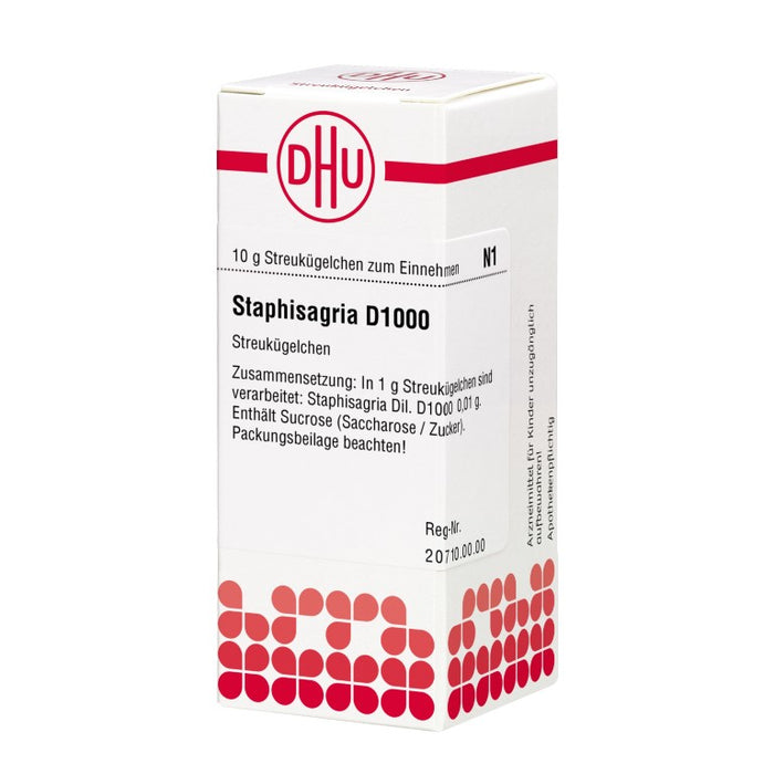 DHU Staphisagria D1000 Streukügelchen, 10 g Globuli