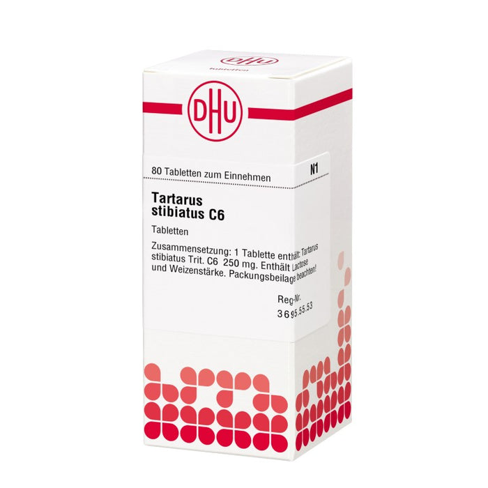 Tartarus stibiatus C6 DHU Tabletten, 80 St. Tabletten