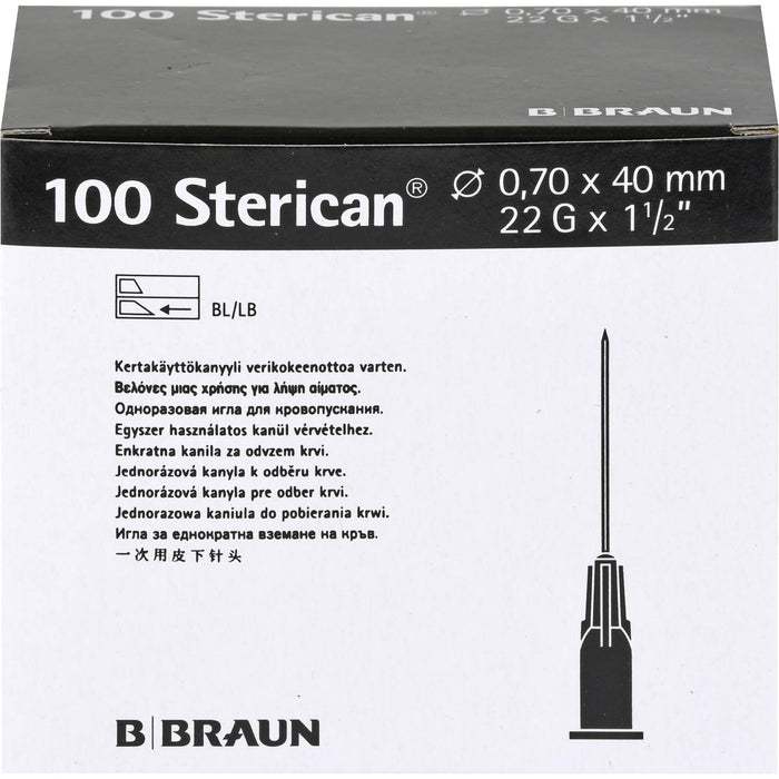 Sterican 22GX1 1/2 Kanülen 0,7X40mm, 100 St KAN