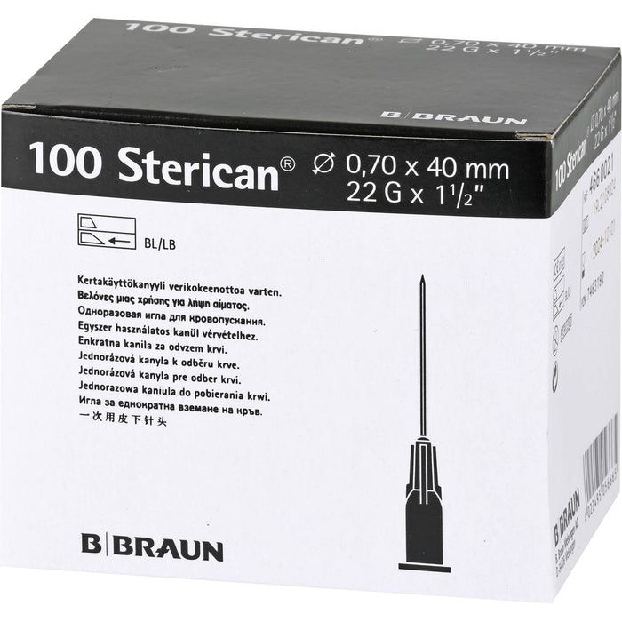 Sterican 22GX1 1/2 Kanülen 0,7X40mm, 100 St KAN