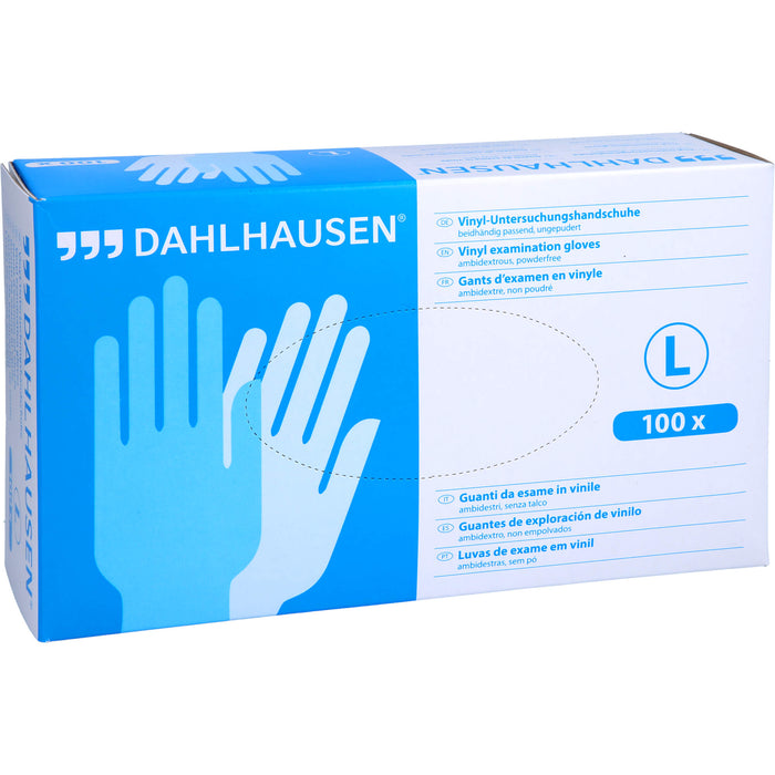 DAHLHAUSEN Vinyl-Handschuhe ungepudert Gr. L, 100 pcs. Gloves