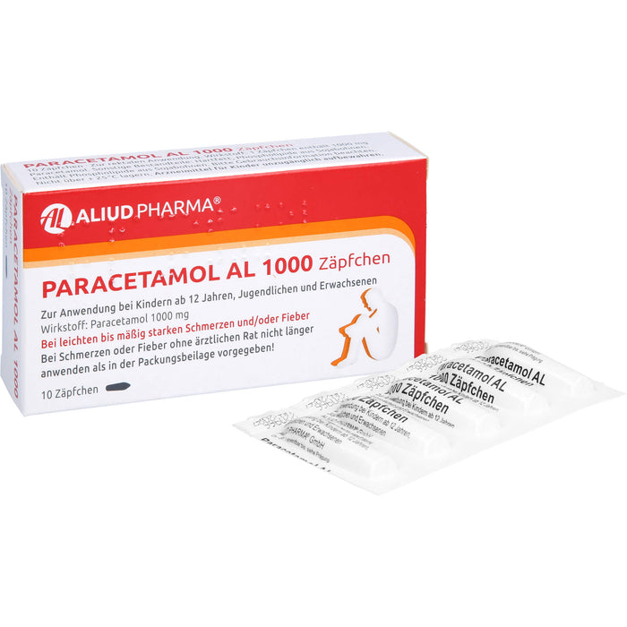 Paracetamol AL 1000 Zäpfchen, 10 pc Suppositoires