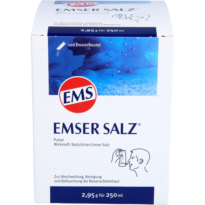 EMSER SALZ Beutel zur Abschwellung, Reinigung und Befeuchtung der Nasenchleimhaut, 100 pcs. Sachets