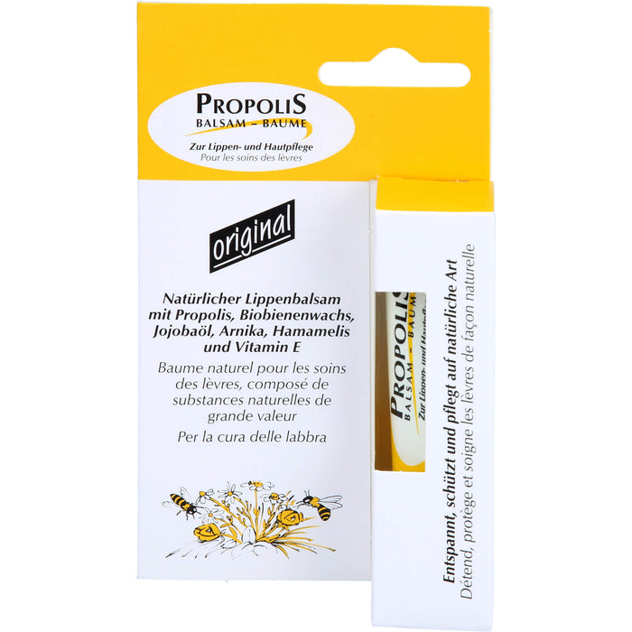 Propolis Lippenbalsam zur Pflege der Lippen und auch für kleinere, gereizte Hautpartien, 10 ml Cream