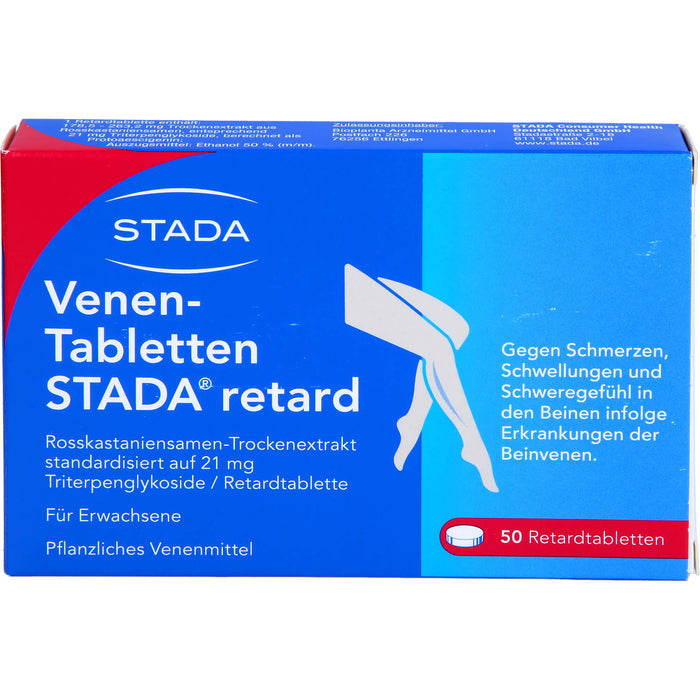 STADA Venen-Tabletten retard gegen Schmerzen, Schwellungen und Schweregefühl in den Beinen, 50 pcs. Tablets