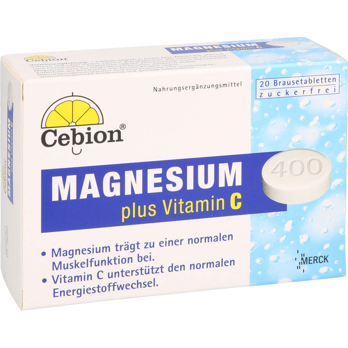 Cebion Magnesium plus Vitamin C Brausetabletten, 20 pc Tablettes