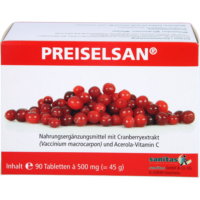 PREISELSAN mit Cranberryextrakt Tabletten, 90 pcs. Tablets