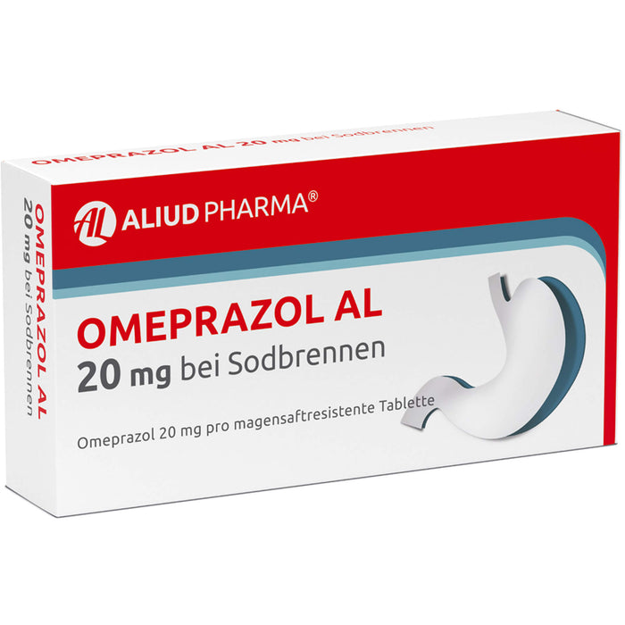 Omeprazol AL 20 mg Tabletten bei Sodbrennen, 7 pc Tablettes