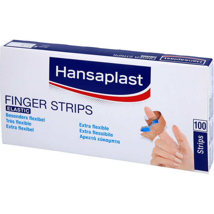 Hansaplast Finger Strips Elastic besonders flexibel Pflaster, 100 St. Pflaster