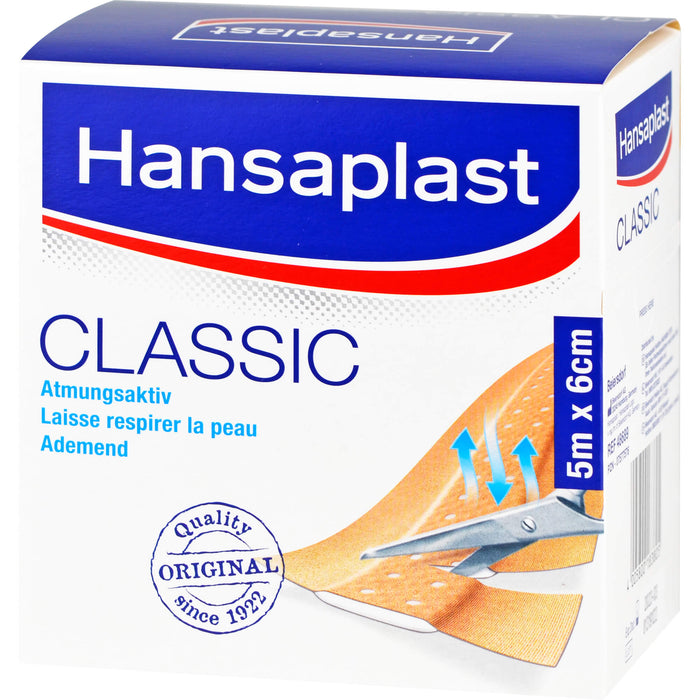 Hansaplast Classic Pflaster 5 m x 6 cm, 1 pc Pansement