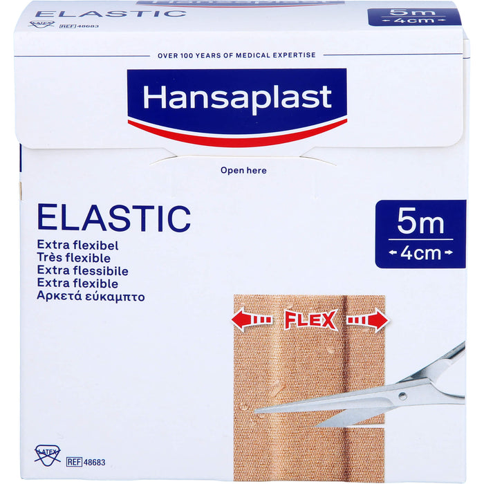 Hansaplast Elastic 5 m x 4 cm Pflaster, 1 pcs. Patch