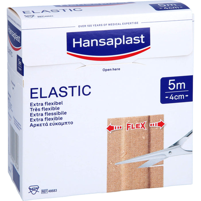 Hansaplast Elastic 5 m x 4 cm Pflaster, 1 pcs. Patch