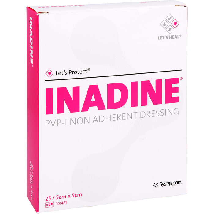 Inadine Salbengaze mit PVP Iod 5,0 x 5,0 cm, 25 pcs. Wound gauze