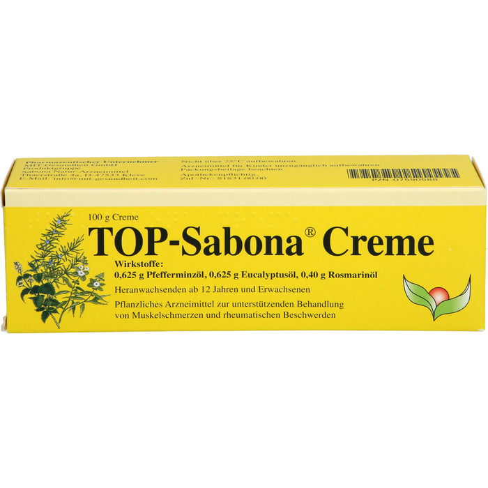 TOP Sabona Creme bei Muskelschmerzen und rheumatischen Beschwerden, 100 g Crème