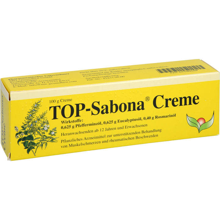 TOP Sabona Creme bei Muskelschmerzen und rheumatischen Beschwerden, 100 g Cream