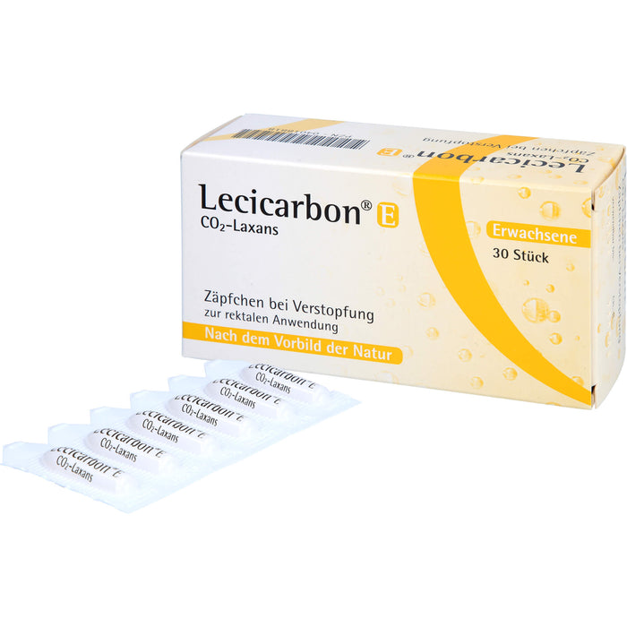 Lecicarbon E CO2-Laxans Zäpfchen bei Verstopfung, 30 pc Suppositoires