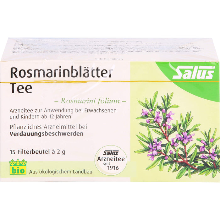 Salus Rosmarinblätter Arzneitee bei Verdauungsbeschwerden, 15 pcs. Filter bag