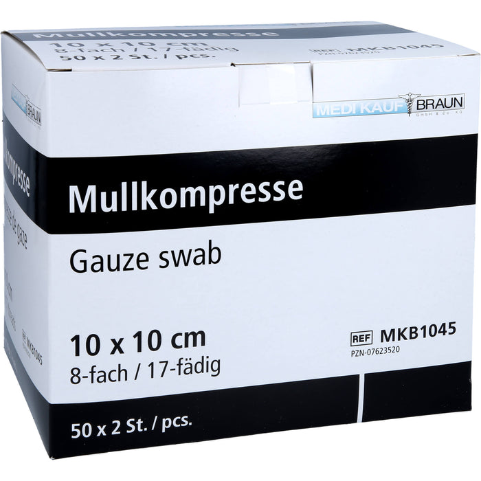 Mullkompressen steril 10cmx10cm, 50X2 St KOM