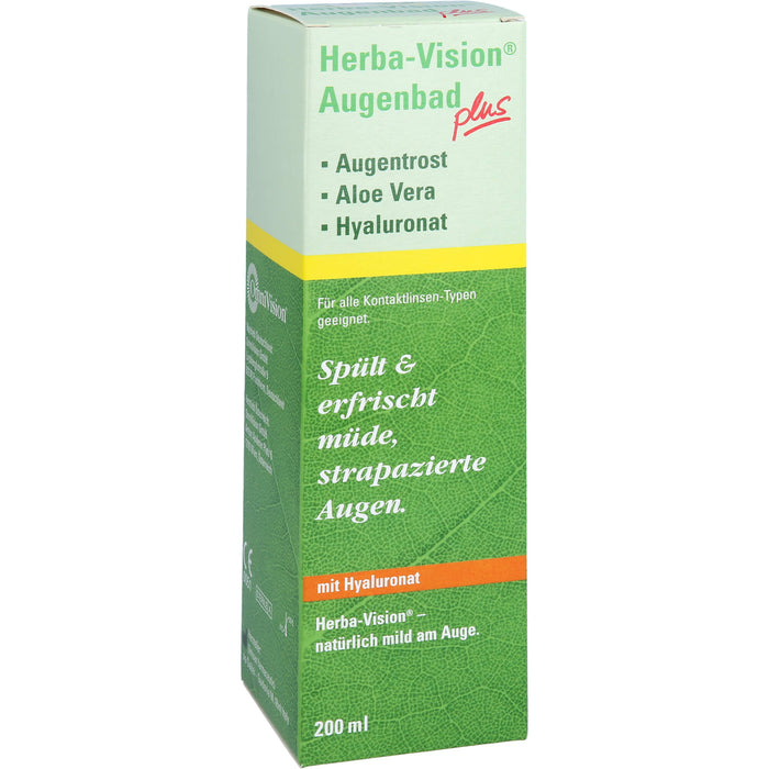 Herba-Vision Augenbad plus spült und erfrischt müde, strapazierte Augen, 200 ml Bain oculaire