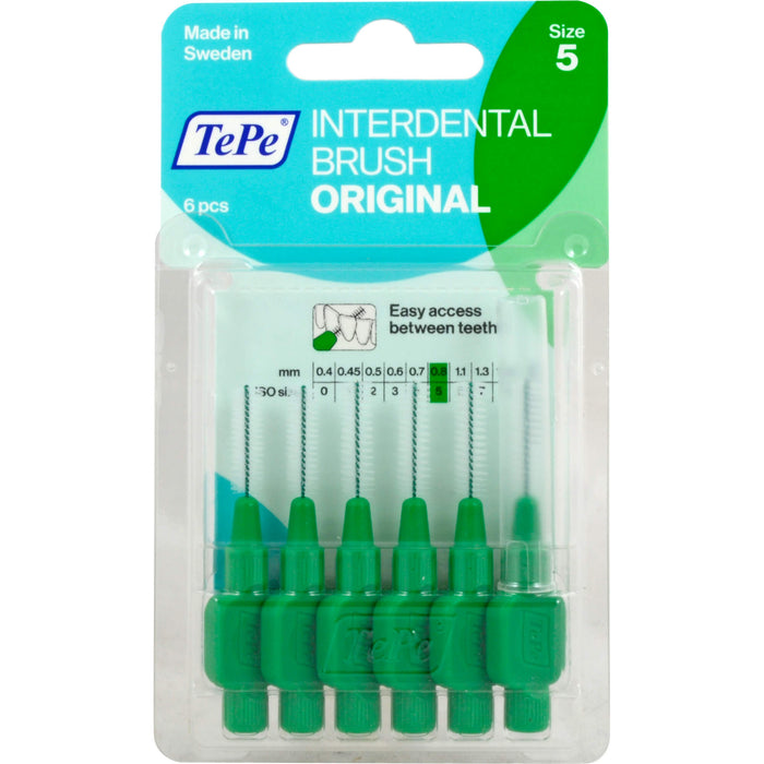 TePe ID Bürste Grün 0,8mm, 5 St. Interdentalbürsten