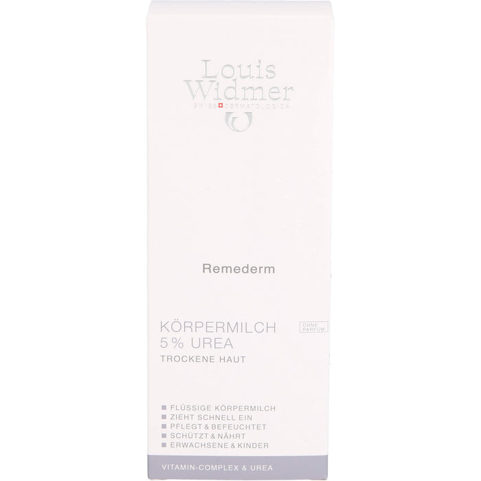 Louis Widmer Remederm Körpermilch 5 % Urea, 200 ml Cream