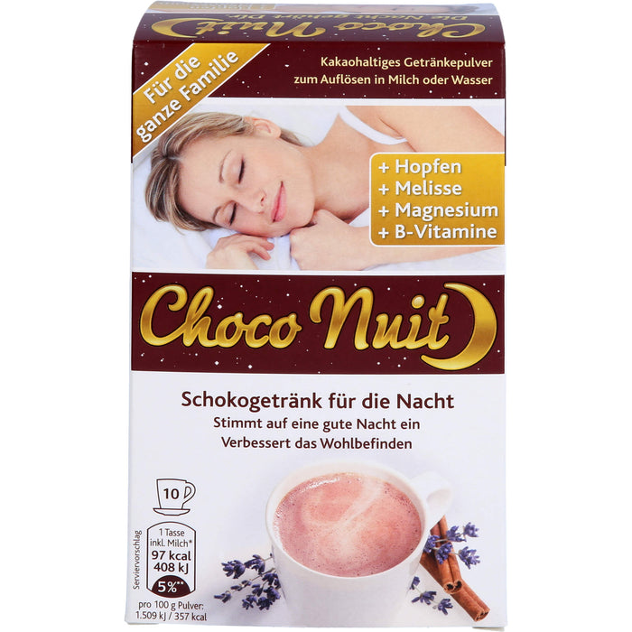 Choco Nuit Drink kakaohaltiges Getränkepulver, 10 pc Sachets