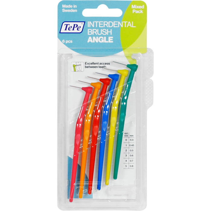 TePe Angle Interdentalbürsten gemischt 0,4 - 1,6 mm, 5 pcs. Interdental brushes