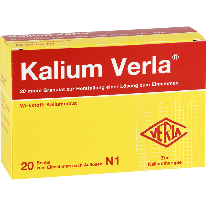 Kalium Verla Granulat zur Kaliumtherapie, 20 pcs. Sachets