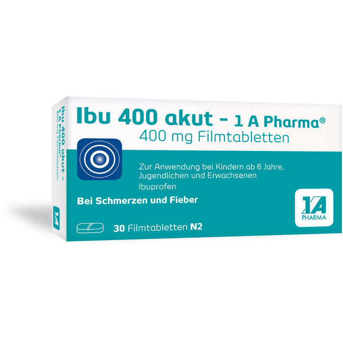 Ibu 400 akut - 1 A Pharma Filmtabletten, 30 pc Tablettes