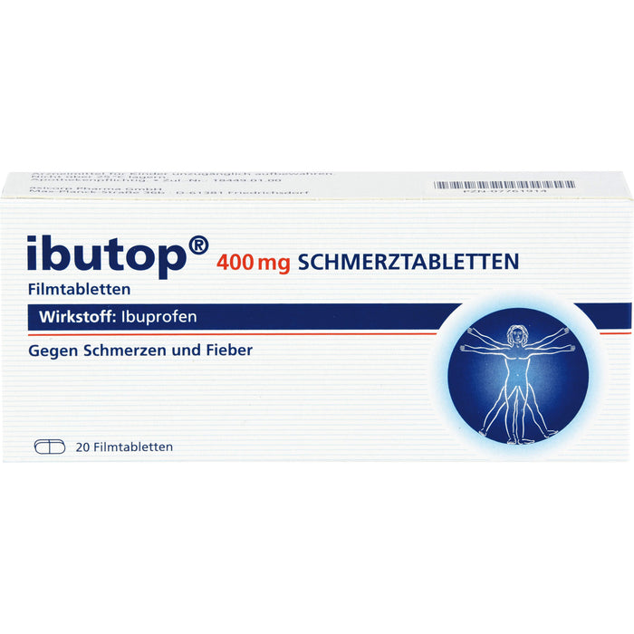 ibutop 400 mg Schmerztabletten Reimport axicorp, 20 pcs. Tablets