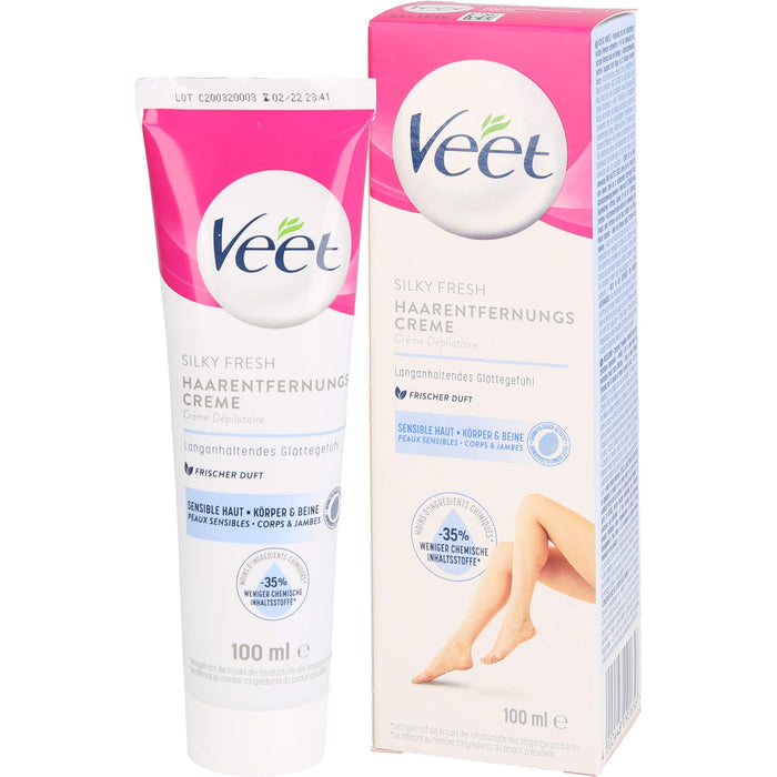 Veet Haarentfernungs-Creme Sensible Haut, 100 ml Creme