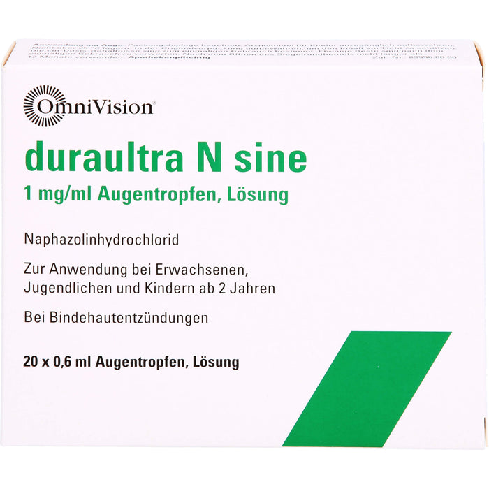 OmniVision duraultra N sine 1 mg/ml Augentropfen, 20 pcs. Single-dose pipettes