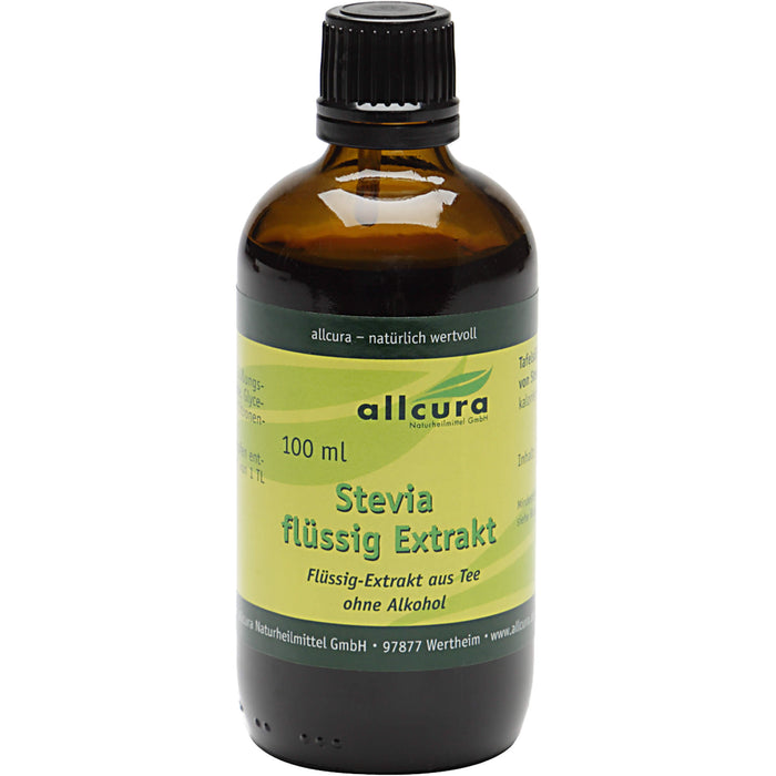 allcura Stevia flüssige Tafelsüße Tropfen, 100 ml Solution