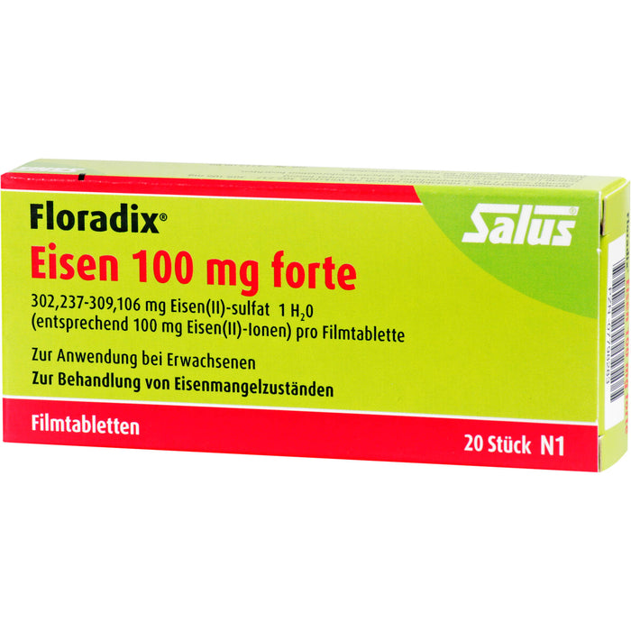 Floradix Eisen 100 mg forte Filmtabletten, 20 pc Tablettes