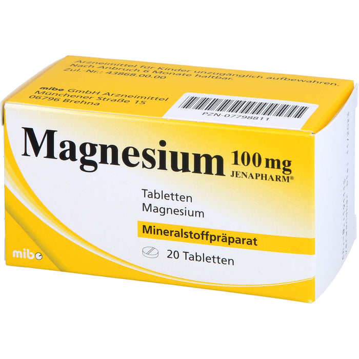 Magnesium 100 mg JENAPHARM Tbl., 20 St TAB