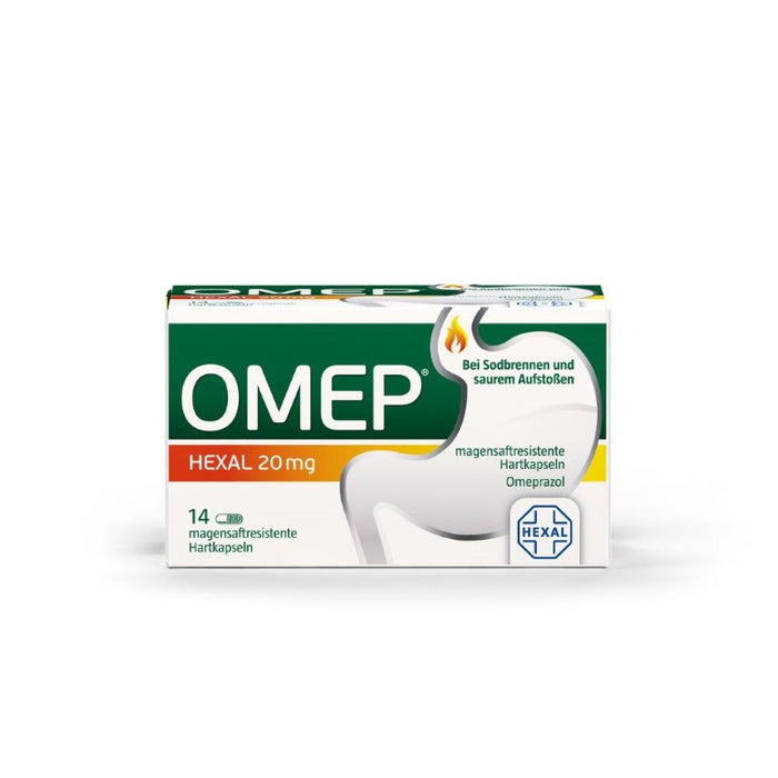 Omep HEXAL 20 mg Hartkapseln bei Sodbrennen, 14 pc Capsules