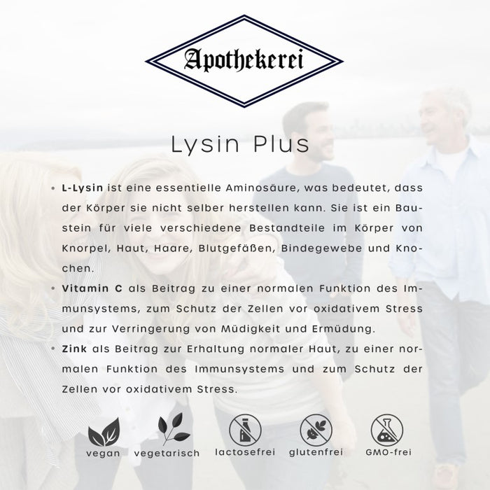 Apothekerei Lysin Plus mit Quercetin, Vitamin C und Zink, 90 pc Capsules